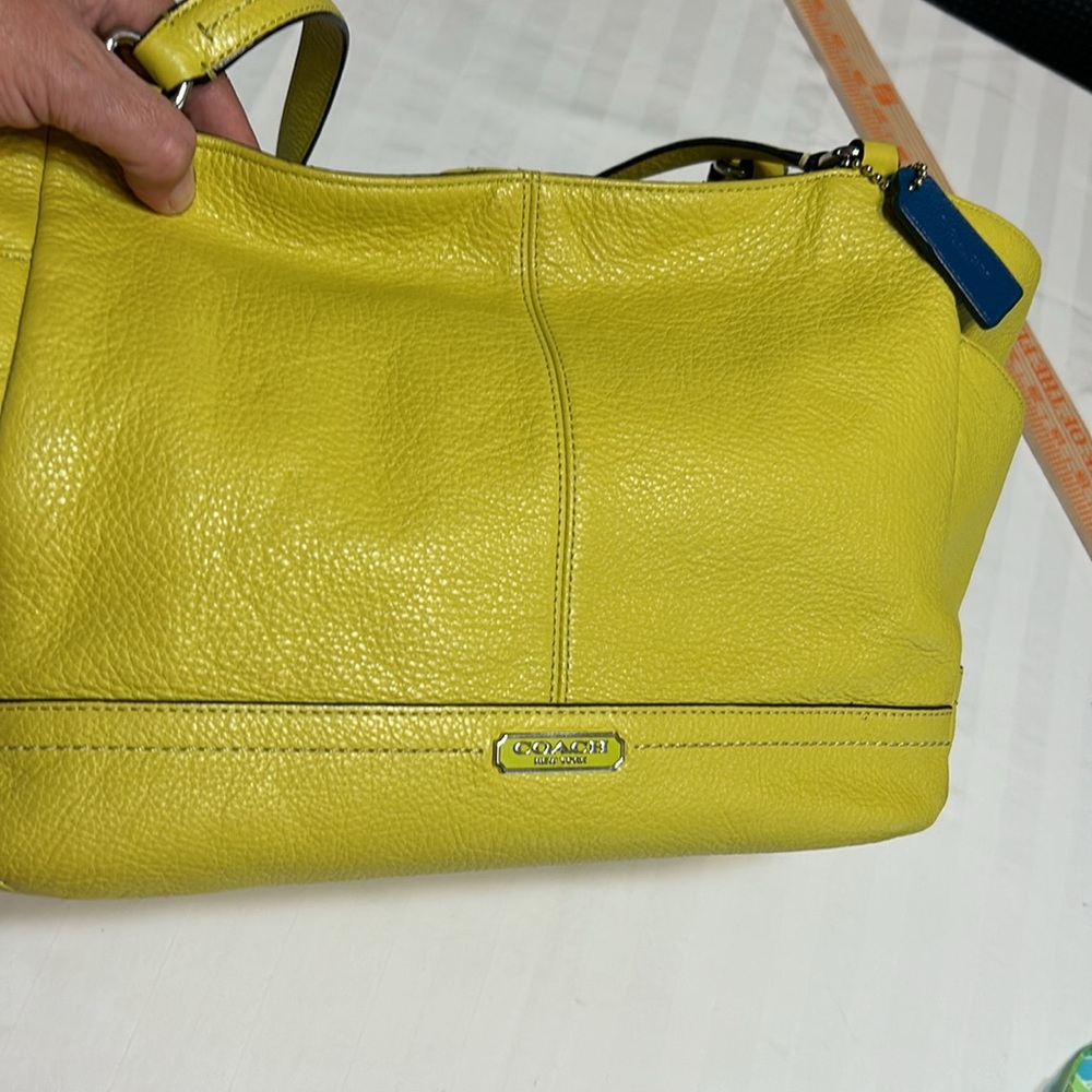 Coach Yellow Leather Shoulder Bag - Picture 2 of 10